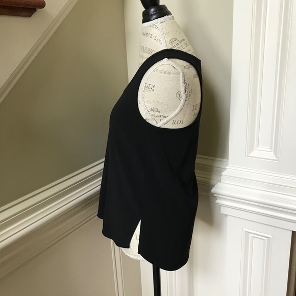 Anthropologie DREW Racerback Top Shirt Womens Small Black Sleeveless Rear Zipper - Picture 8 of 13